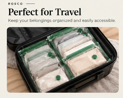 Vacuum Storage Bags for Clothes Space Saver Compression Bags Mixed Size Travel Organizer with Optional Electric Pump