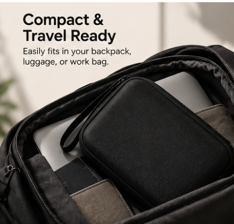 Hard Travel Electronic Organizer Case for Power Bank Chargers Cables USB Flash Drive SD Card Electronics & Backpack Organizer