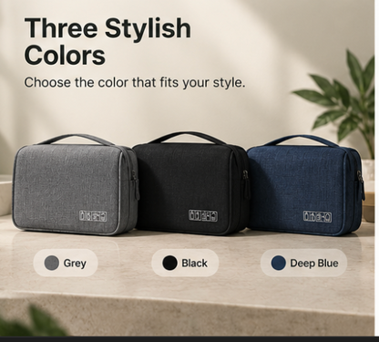 Portable Toiletry Washbag with Hanging Hook Waterproof Women Bathroom Cosmetic Storage Bag Large Capacity Travel Men Makeup Case